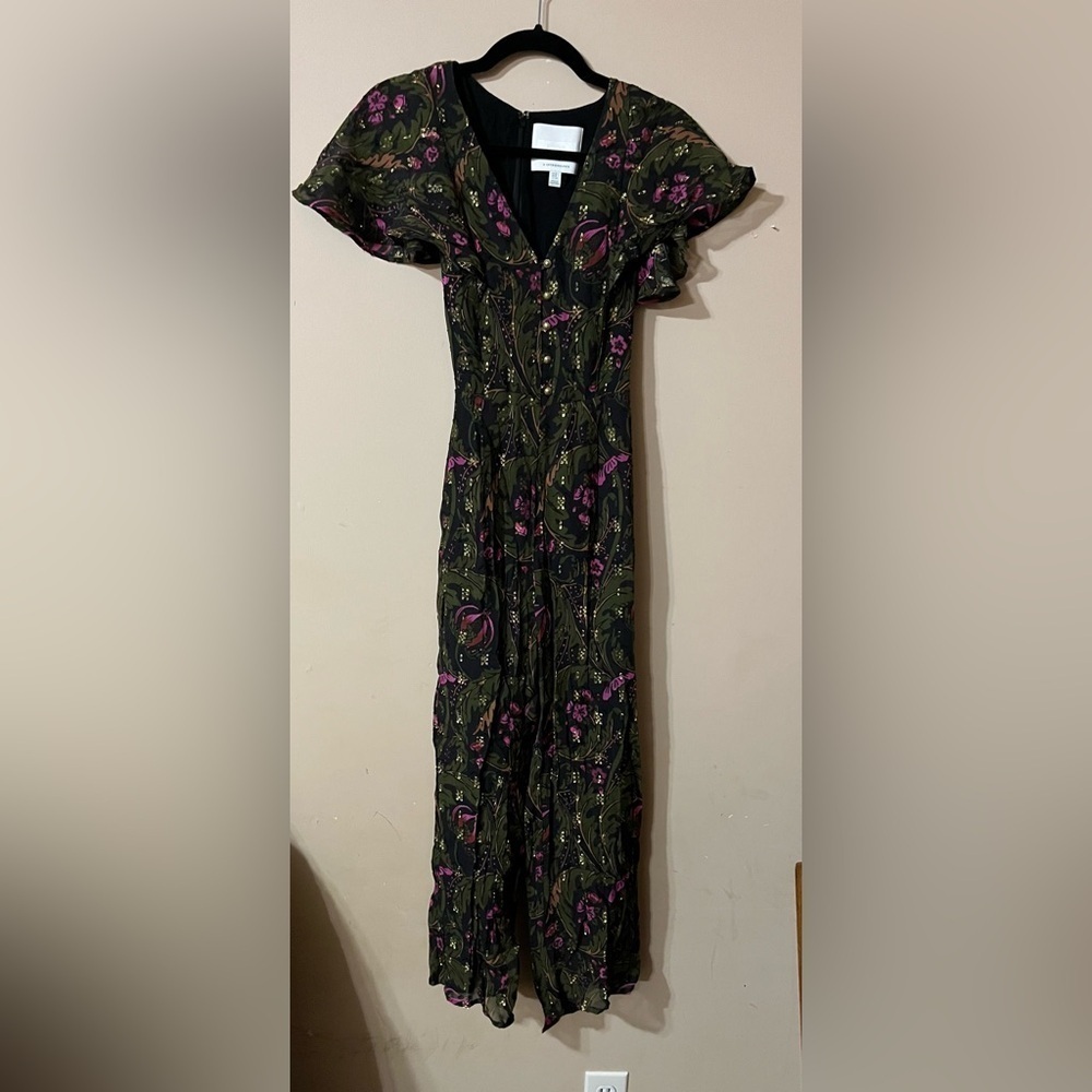 Anthropologie ett:twa Floral Jumpsuit size 0 - Picture 4 of 12